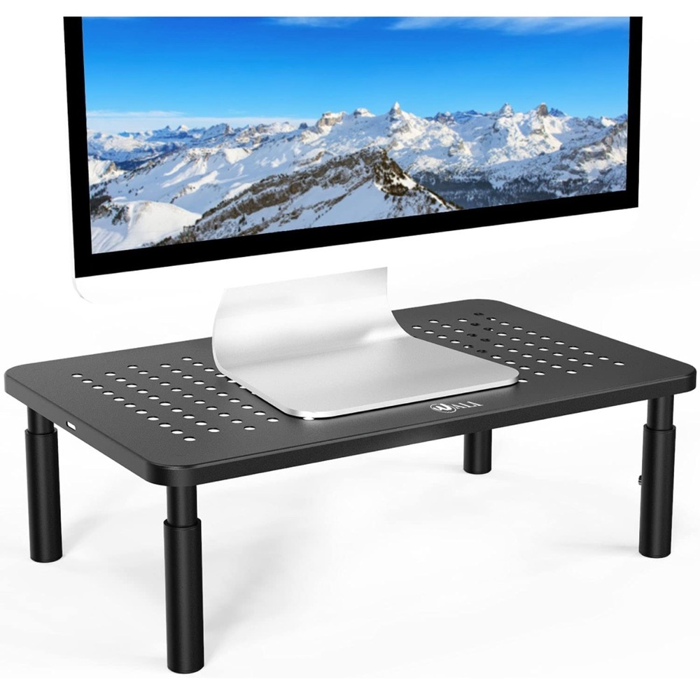 Monitor Stand Riser, Adjustable Laptop Stand Riser Holder, 3 Height, Black